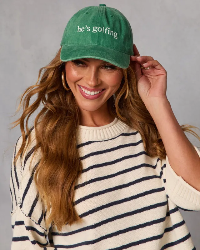 He's Golfing Baseball Hat made by Vici