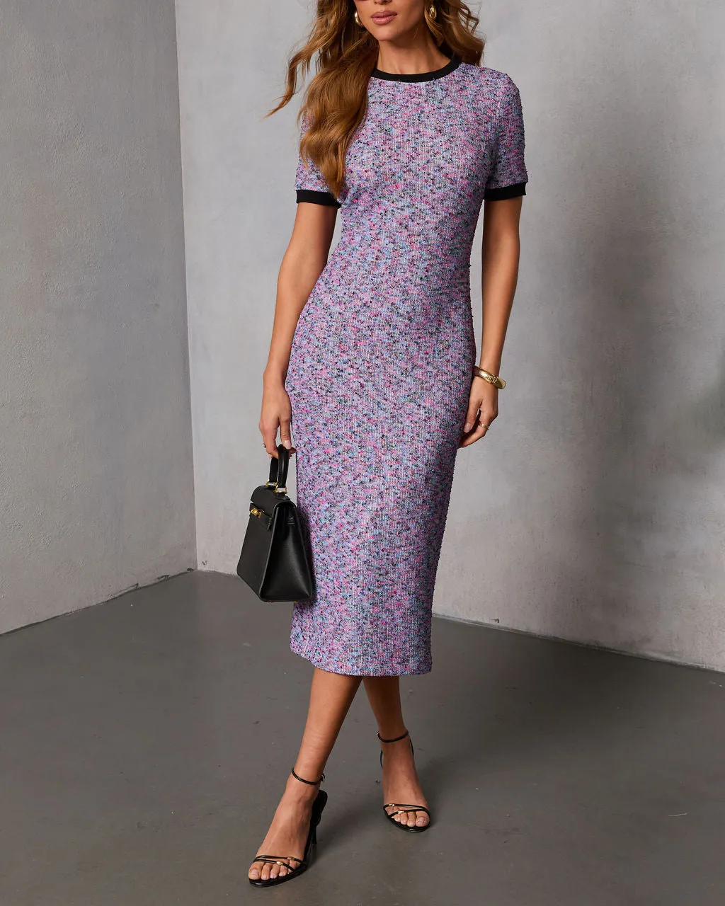 Gentle Glow Bodycon Knit Midi Dress sold by Vici product image thumbnail 5