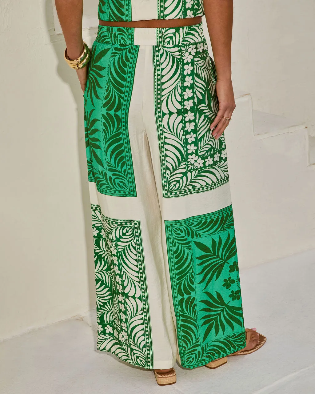 Relaxed Riviera Tropical Print Relaxed Drawstring Pant sold by Vici product image thumbnail 4