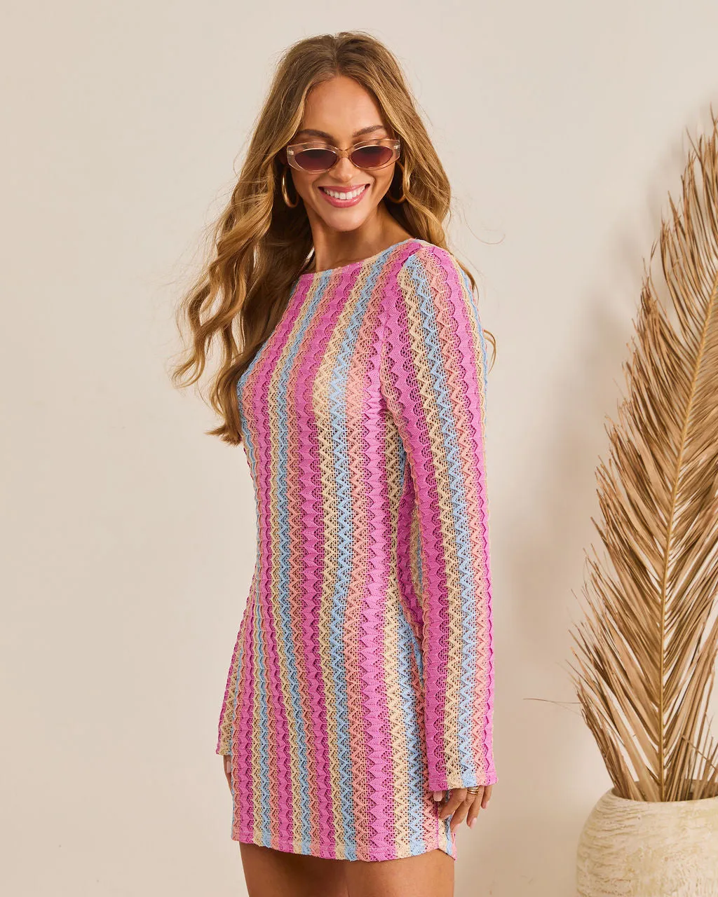 Coastal Market Crochet Cover Up Mini Dress sold by Vici product image thumbnail 3