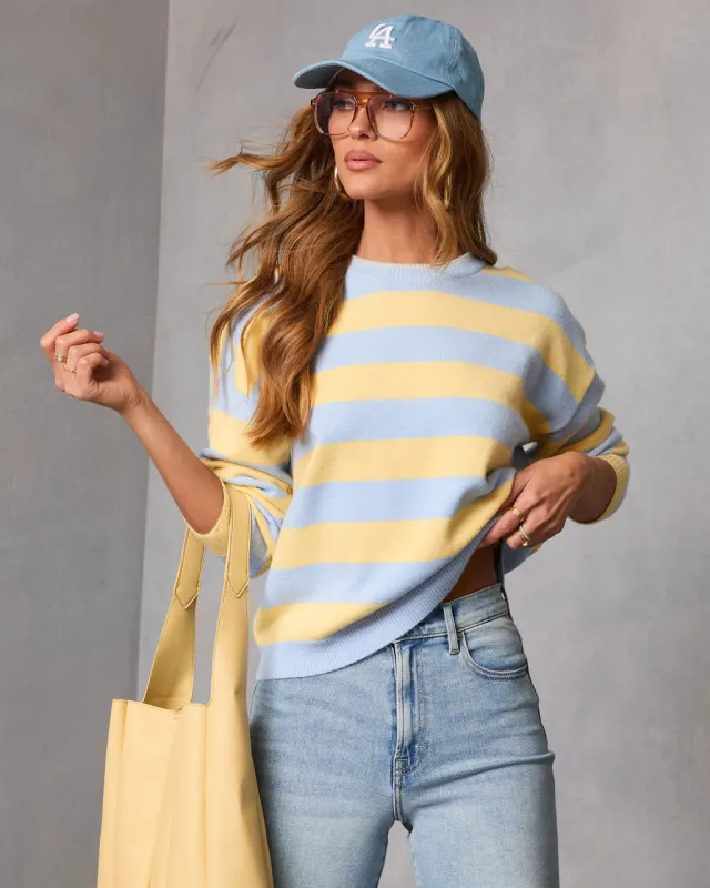 Modern Heir Striped Knit Sweater made by Vici