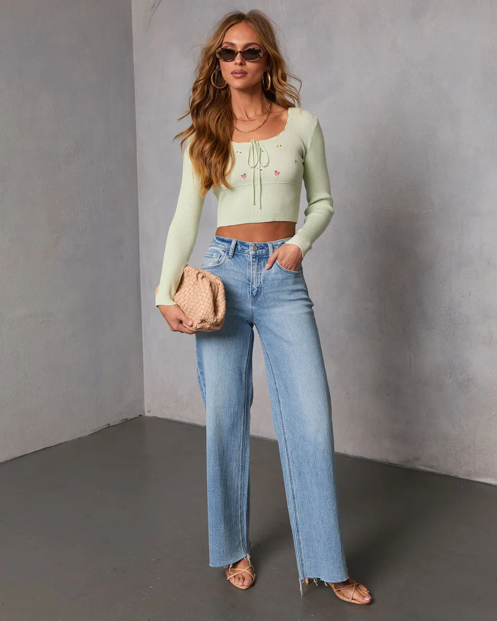 Happy Bloom Bust Tie Embroidered Top sold by Vici product image thumbnail 2