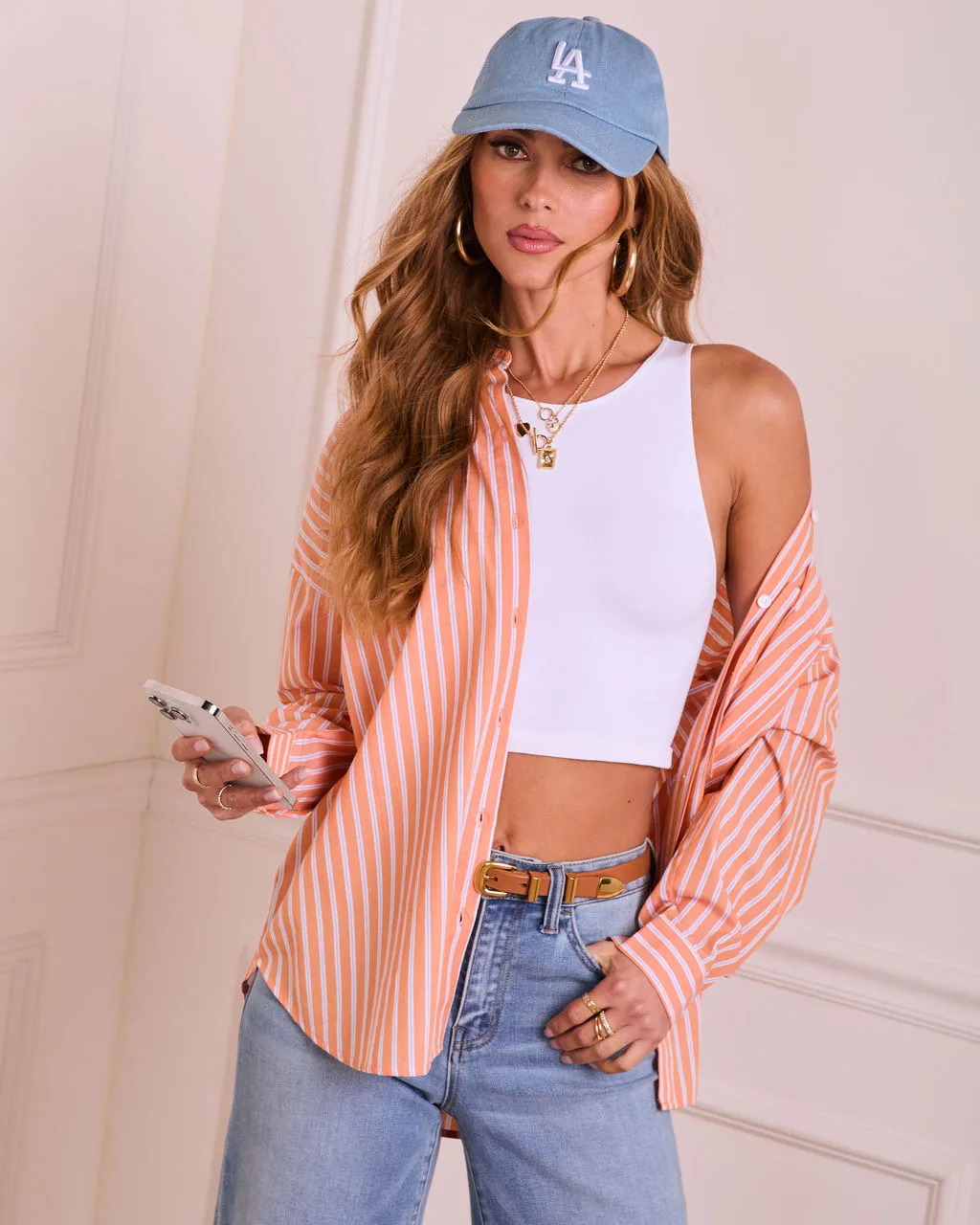 Isolyn Striped Button Down Top sold by Vici product image thumbnail 2