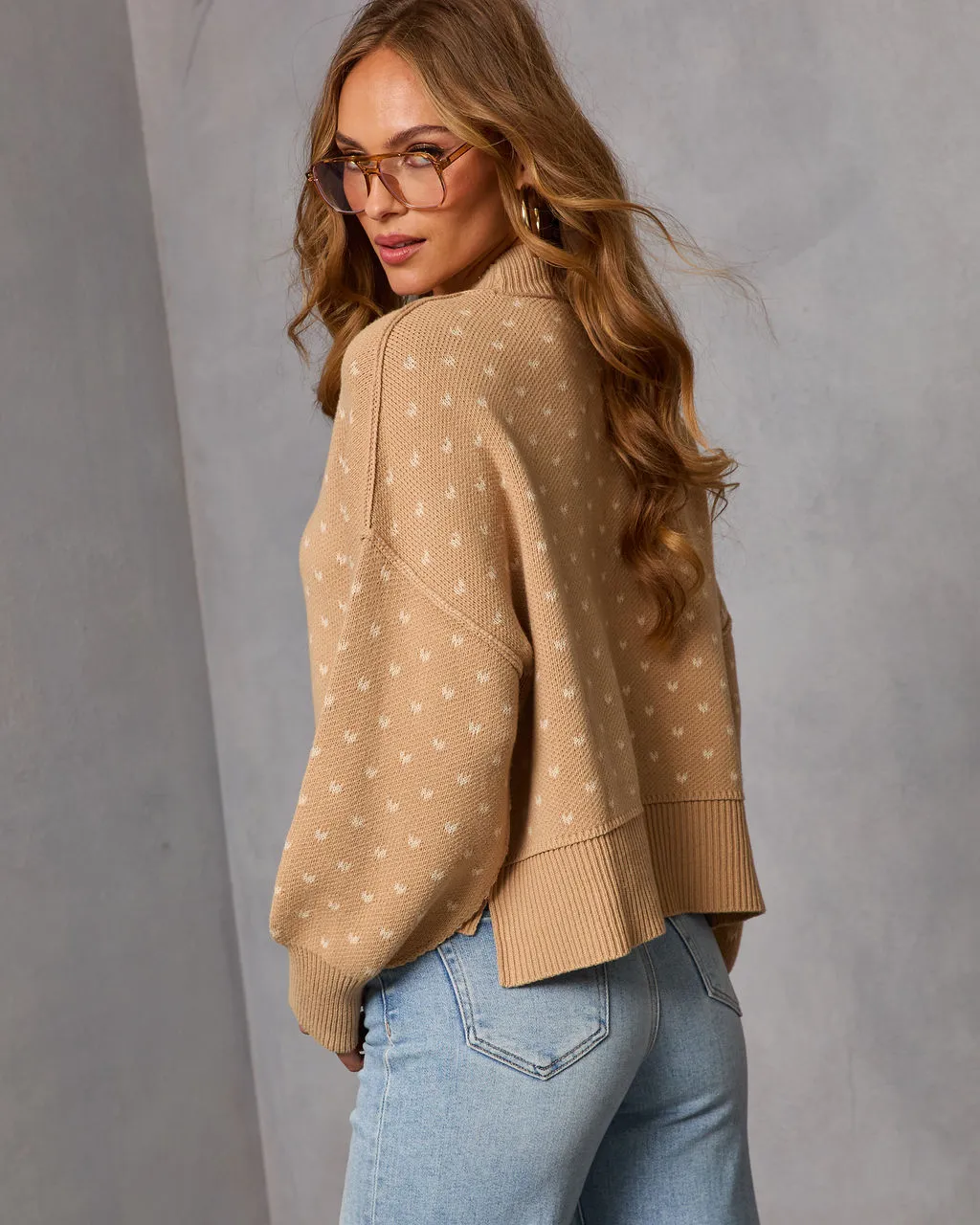 Feel The Love Mini Heart Knit Sweater sold by Vici product image thumbnail 4