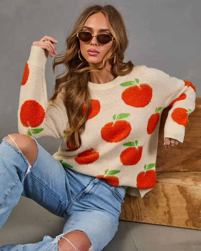 Sweet Citrus Knit Orange Sweater sold by Vici