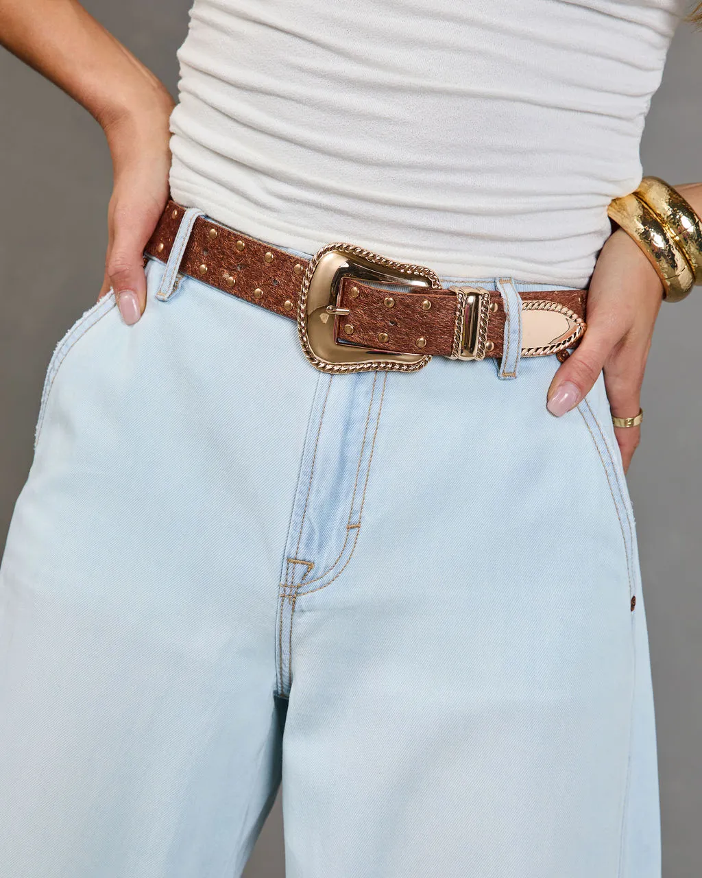 Rodeo Darling Studded Western Buckle Belt sold by Vici product image thumbnail 4