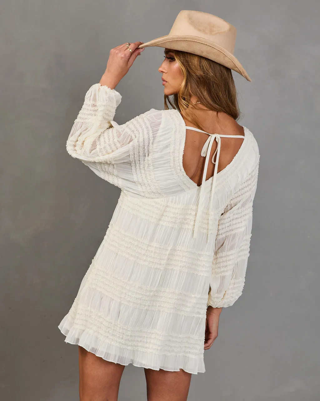 Afternoon Haze Ruffle Trim Mini Dress sold by Vici product image thumbnail 4