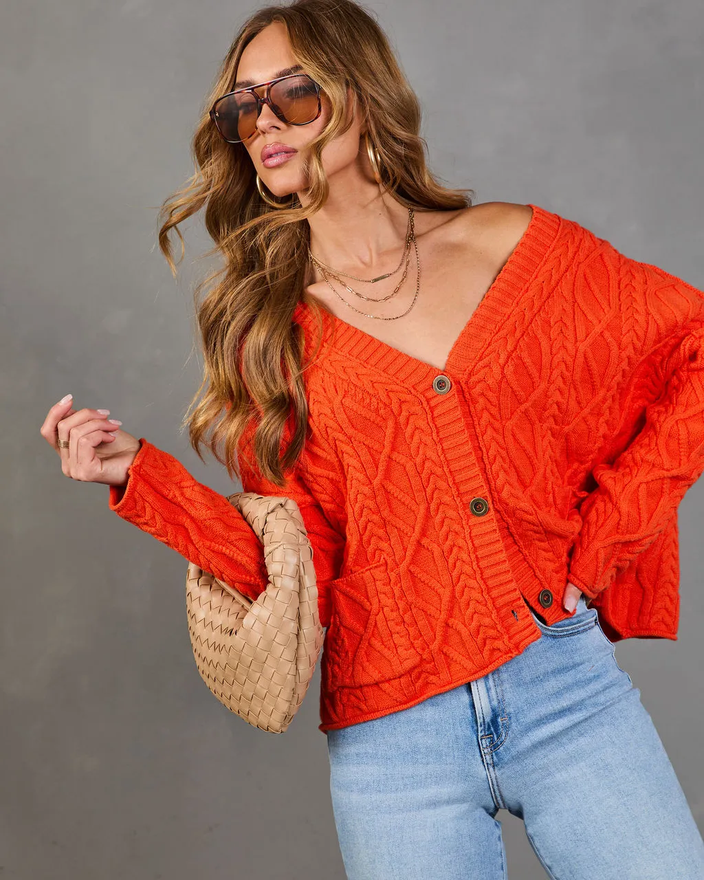 Daydream Lane Cable Knit Cardigan sold by Vici product image thumbnail 5
