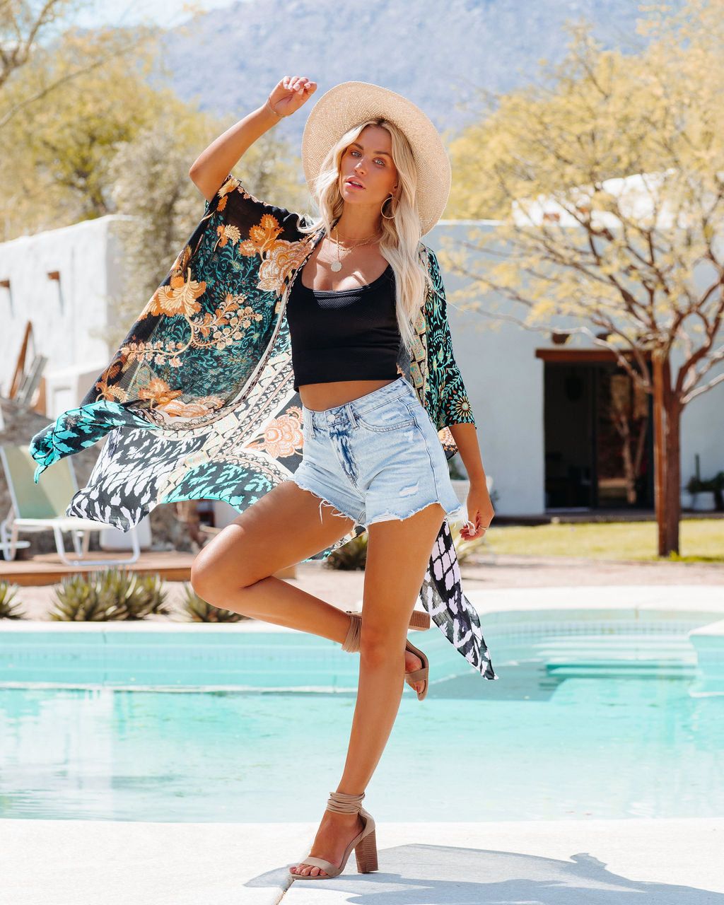 Beautiful Soul Printed Kaftan - Black Multi sold by Vici product image thumbnail 9