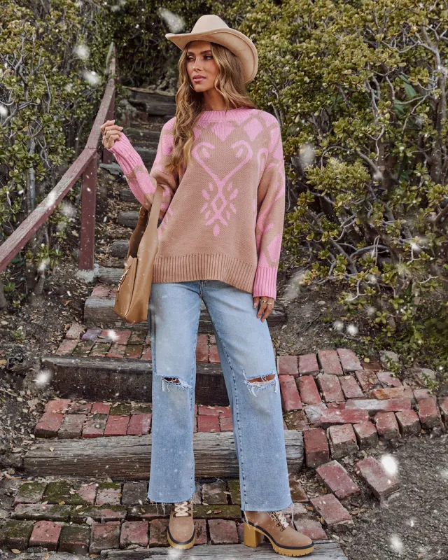 Winter Charm Knit Fair Isle Sweater sold by Vici