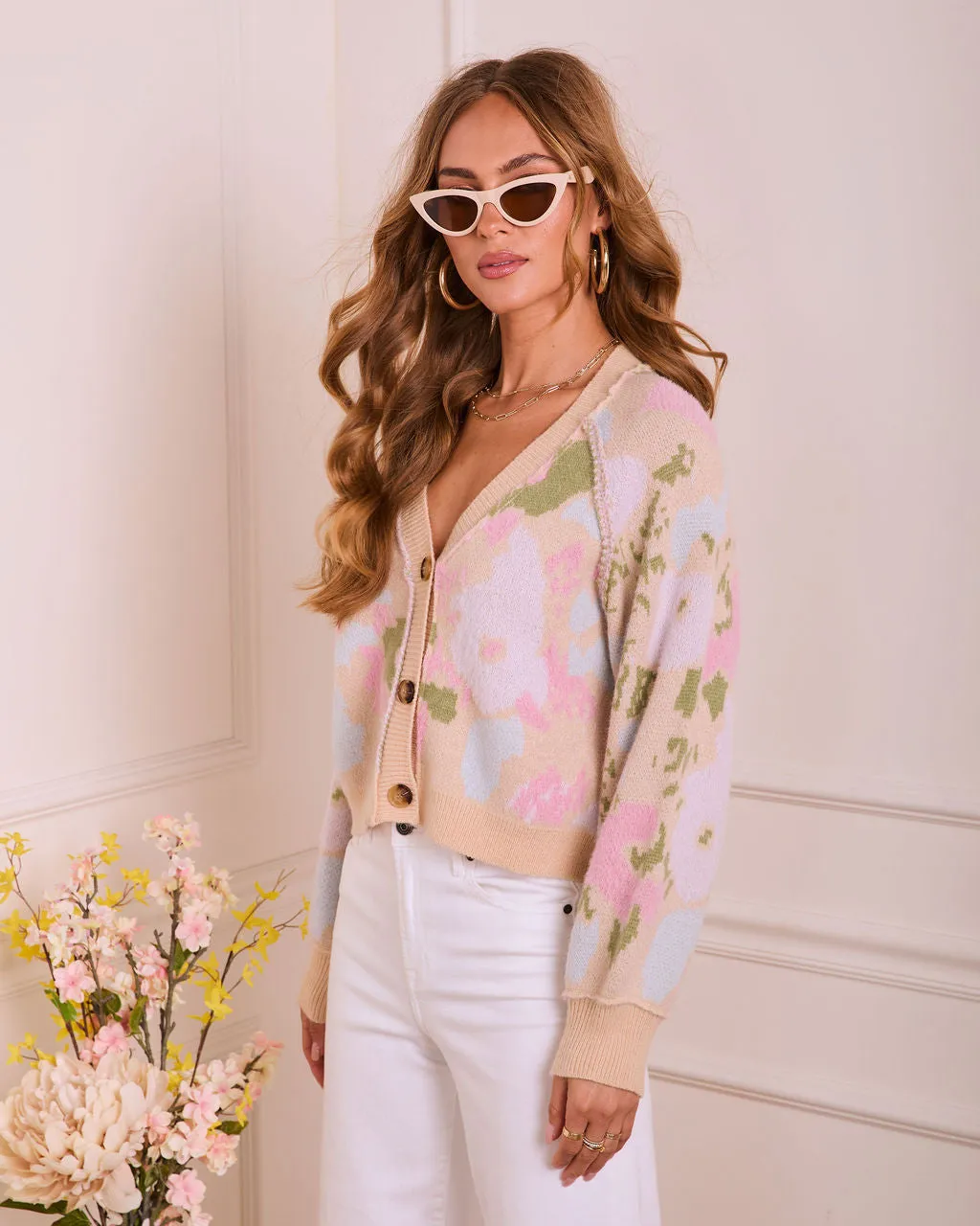 Refined Daydream Floral Knit Cardigan sold by Vici product image thumbnail 3