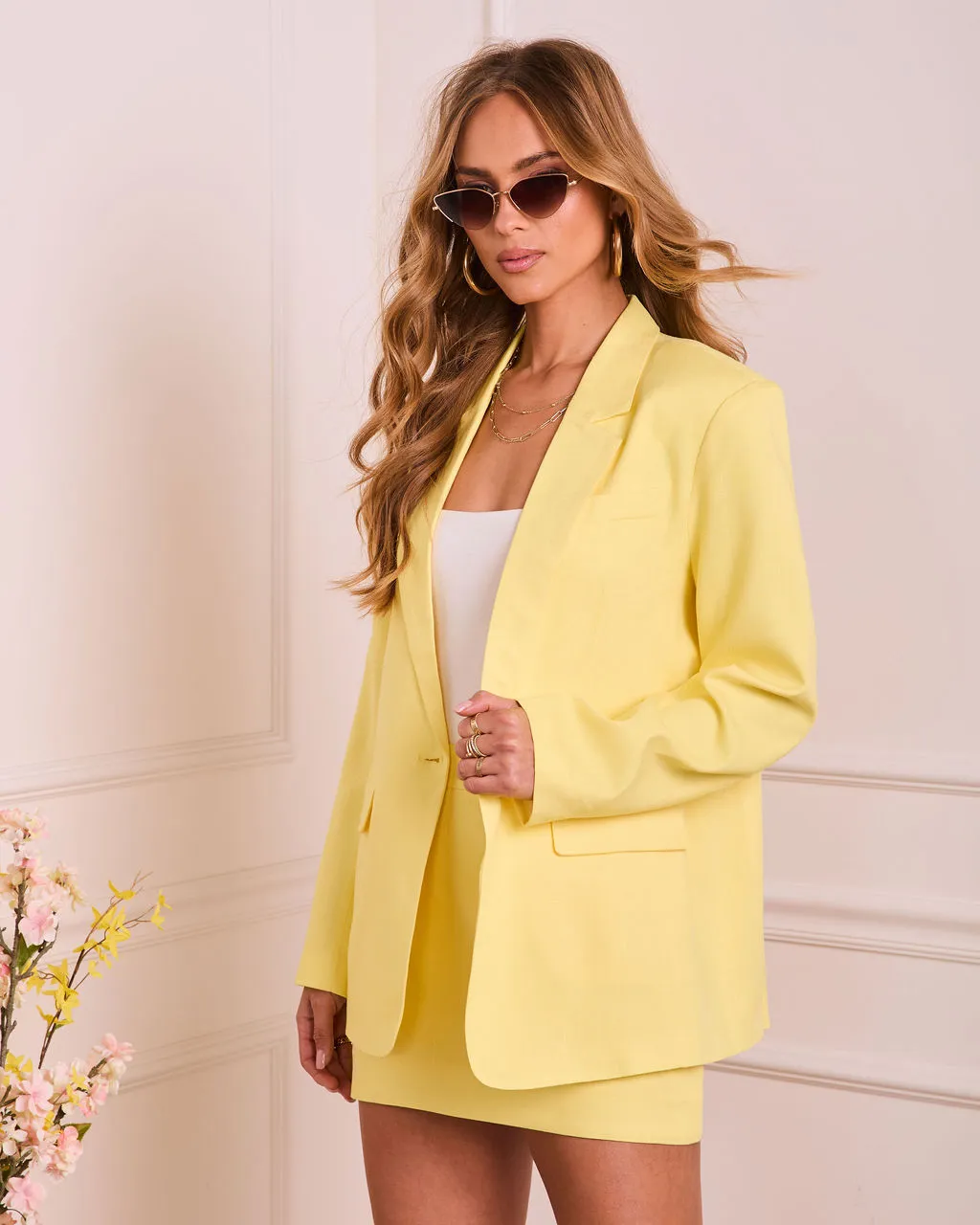 Mellora Oversized Linen Blazer sold by Vici product image thumbnail 3