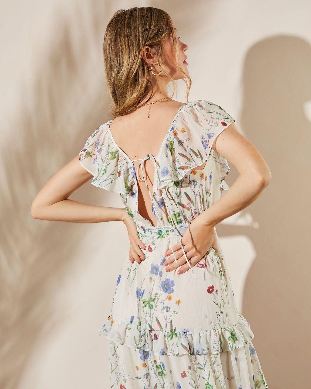 Dena Floral Ruffle Tiered Maxi Dress sold by Vici product image thumbnail 2