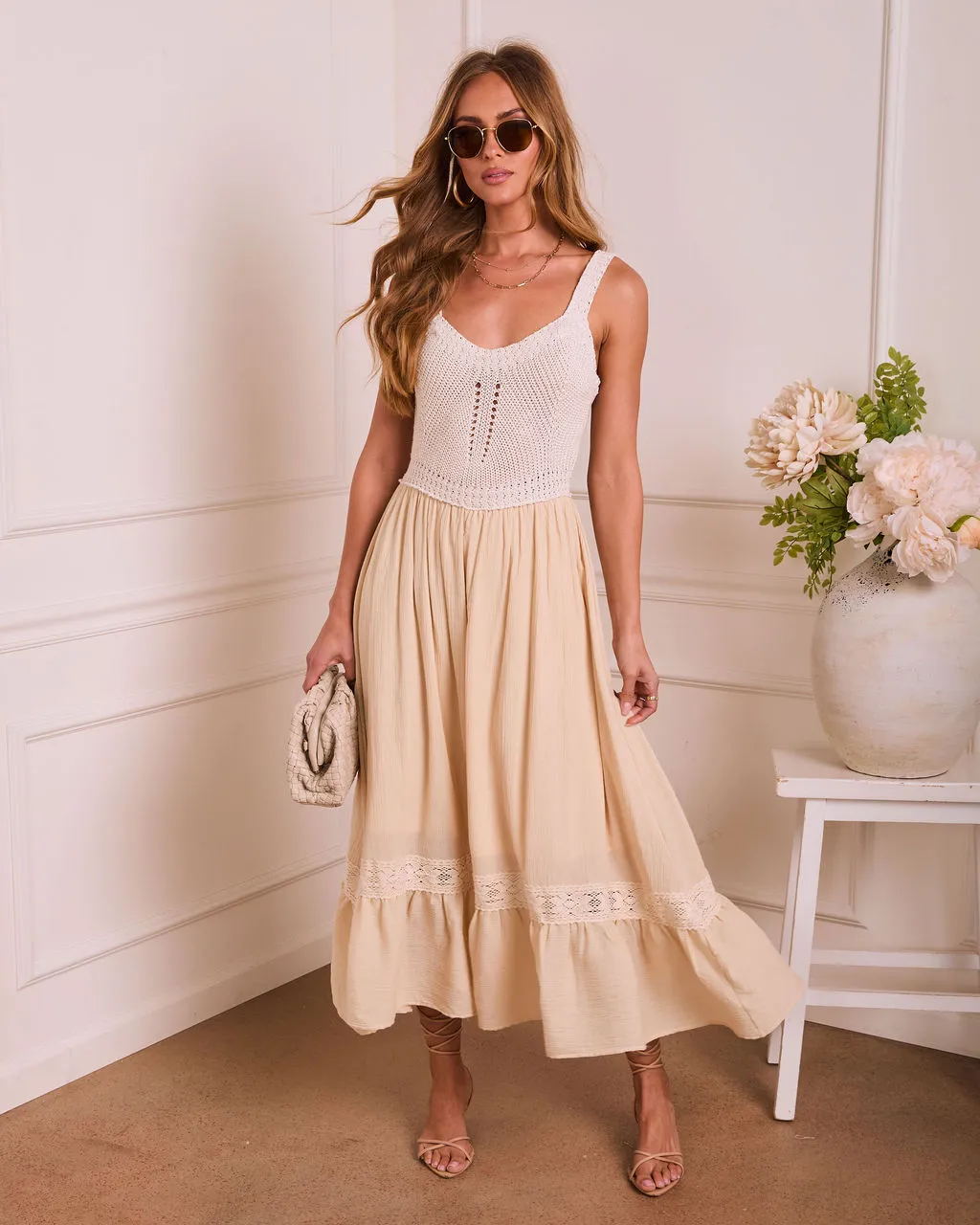 Fine Romance Color Block Midi Dress sold by Vici product image thumbnail 5