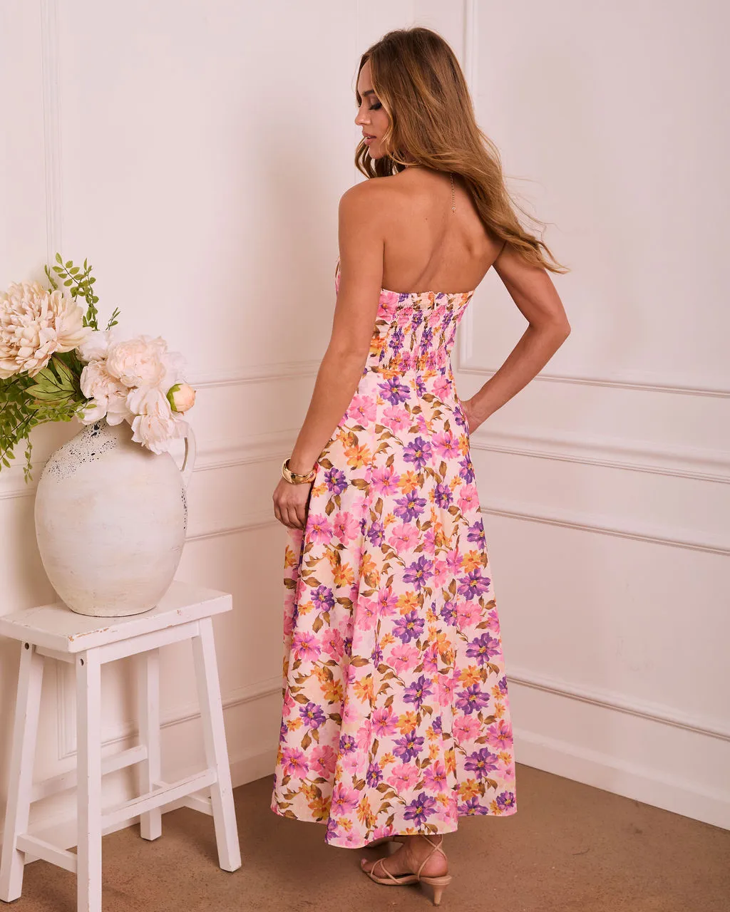 Floral Daydream Floral Strapless Maxi Dress sold by Vici product image thumbnail 4