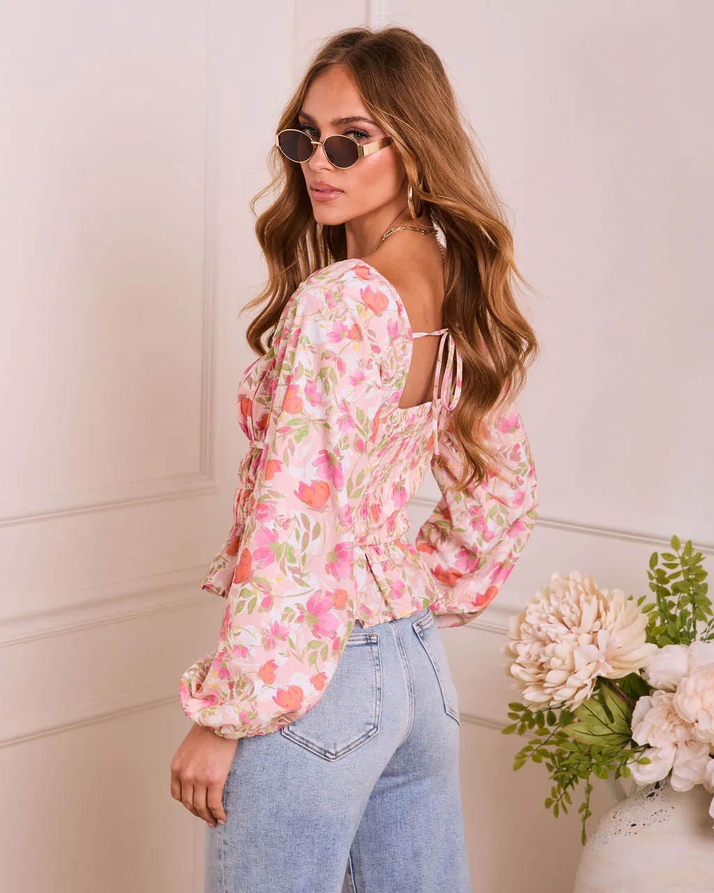 Romily Floral Peplum Top sold by Vici product image thumbnail 4