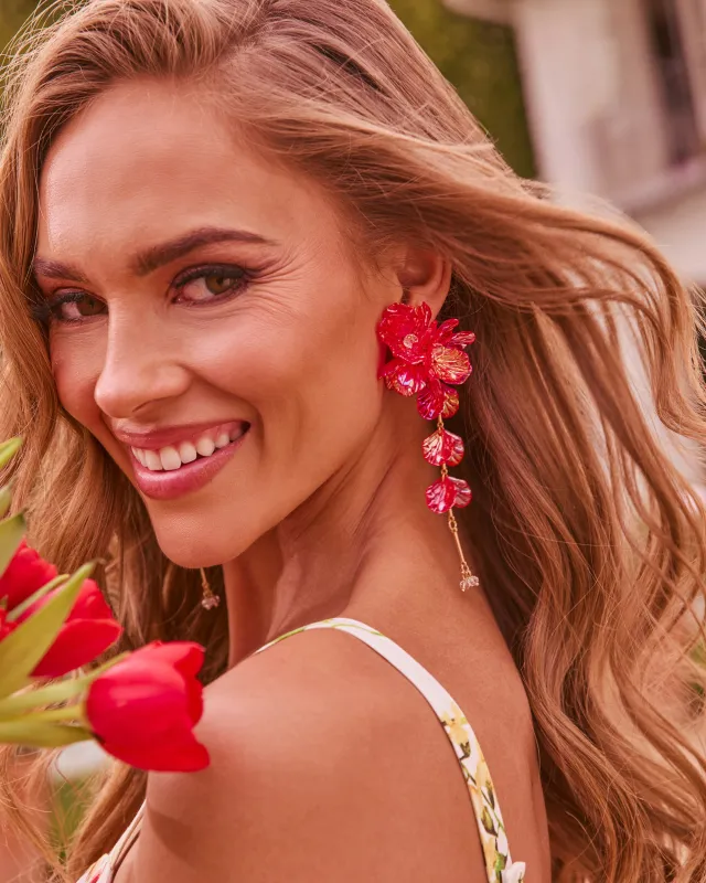 Imeina Drop Floral Earrings made by Vici