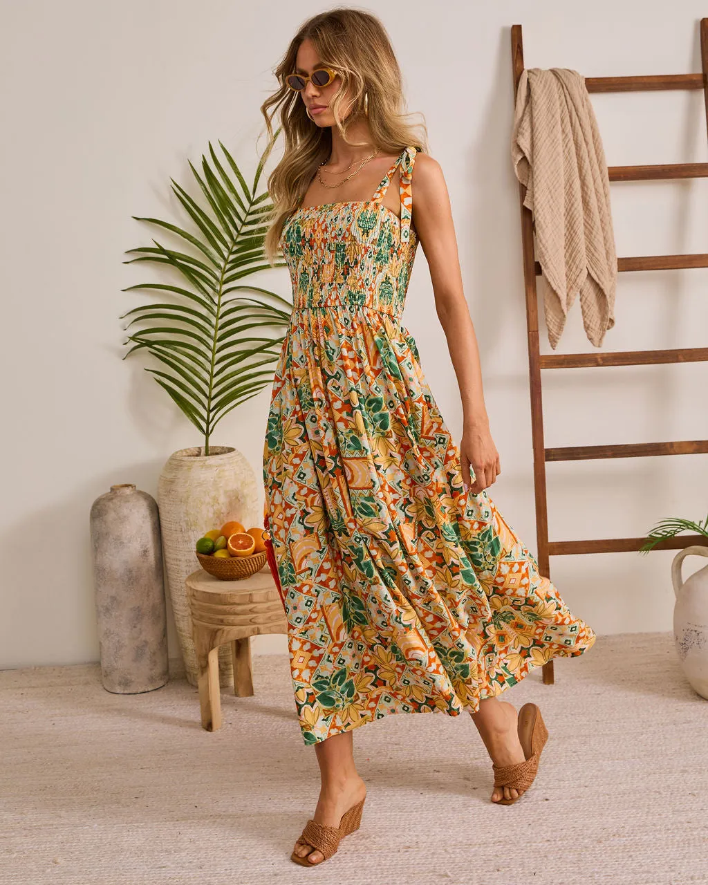 Ocean Light Tropical Print Maxi Dress sold by Vici product image thumbnail 3