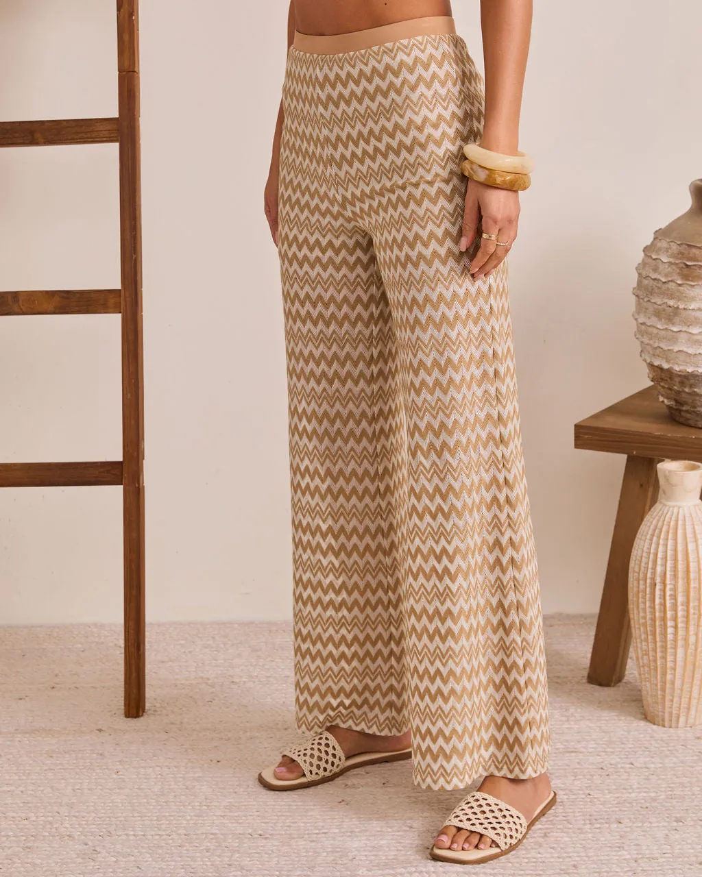 Drifted Moment Chevron Print Cover Up Pants sold by Vici product image thumbnail 3