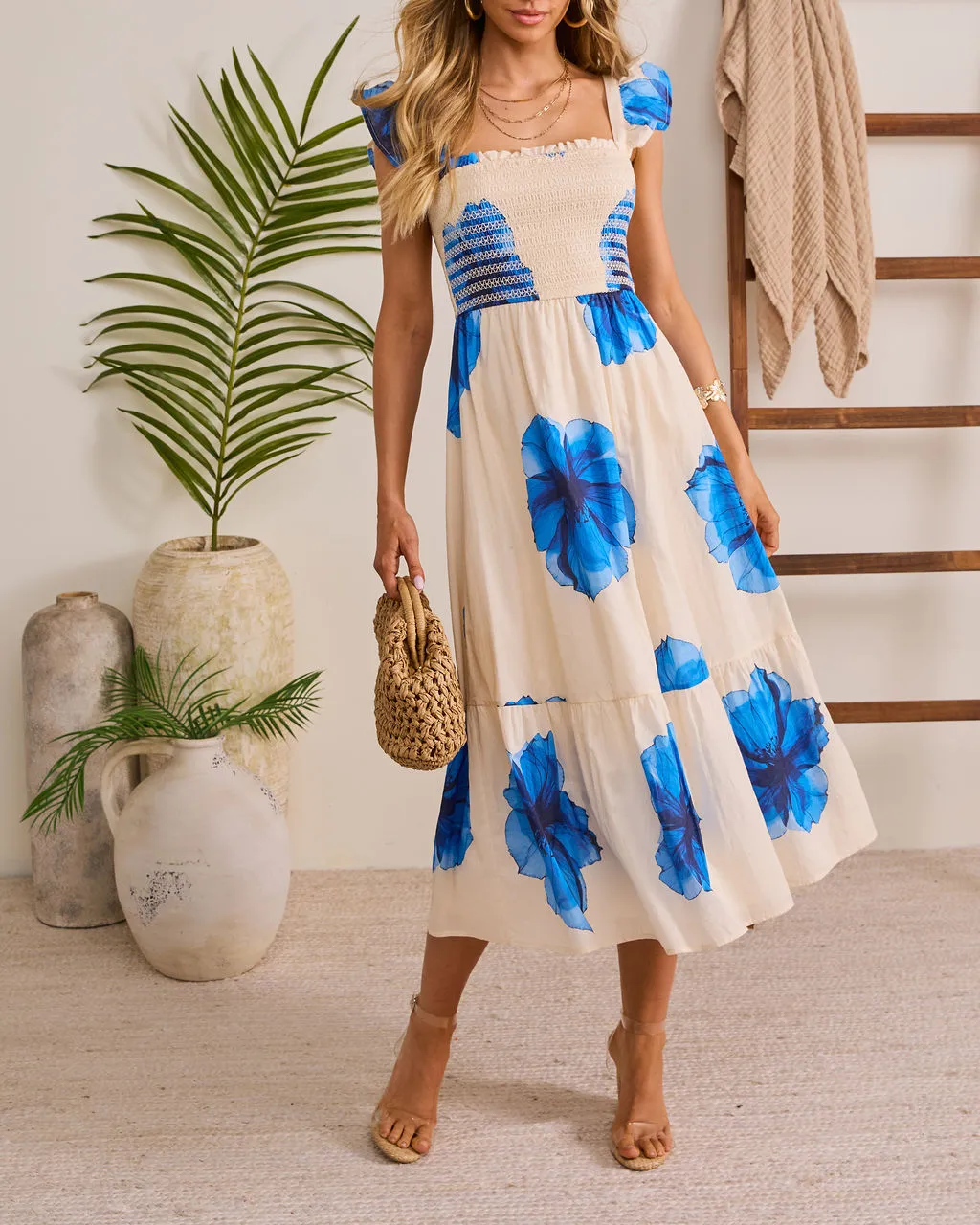 Glow Mode Floral Midi Dress sold by Vici product image thumbnail 5