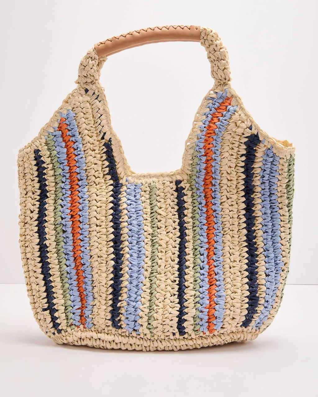 Sunswept Form Striped Straw Tote Bag sold by Vici product image thumbnail 3