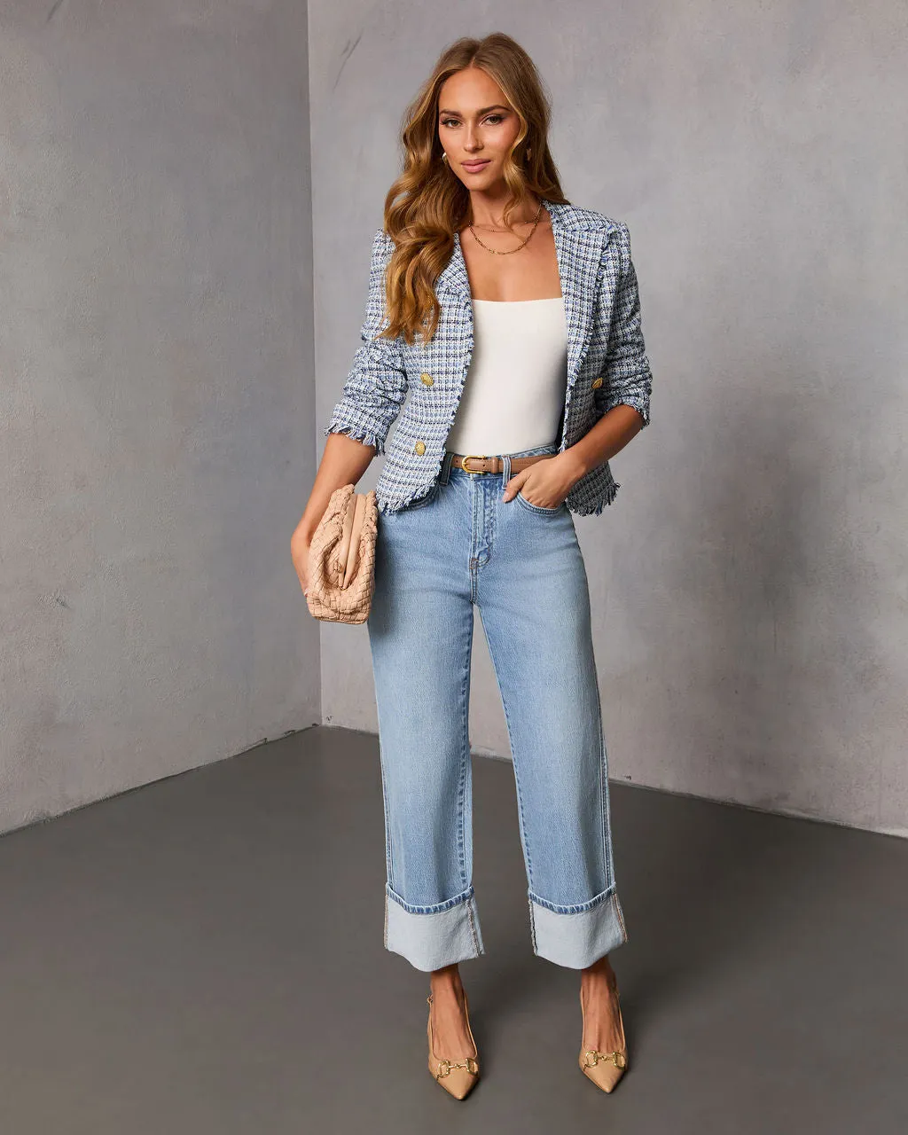 Josline Frayed Tweed Jacket sold by Vici product image thumbnail 2