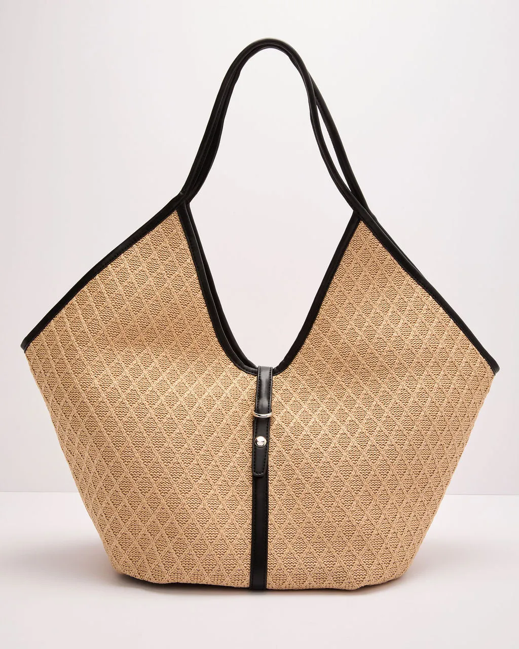 Coastal Mood Textured Vegan Leather Trim Tote Bag sold by Vici product image thumbnail 2