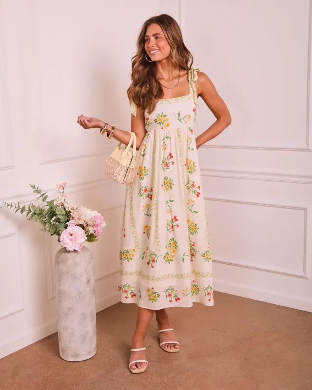 Secret Petal Floral Maxi Dress sold by Vici