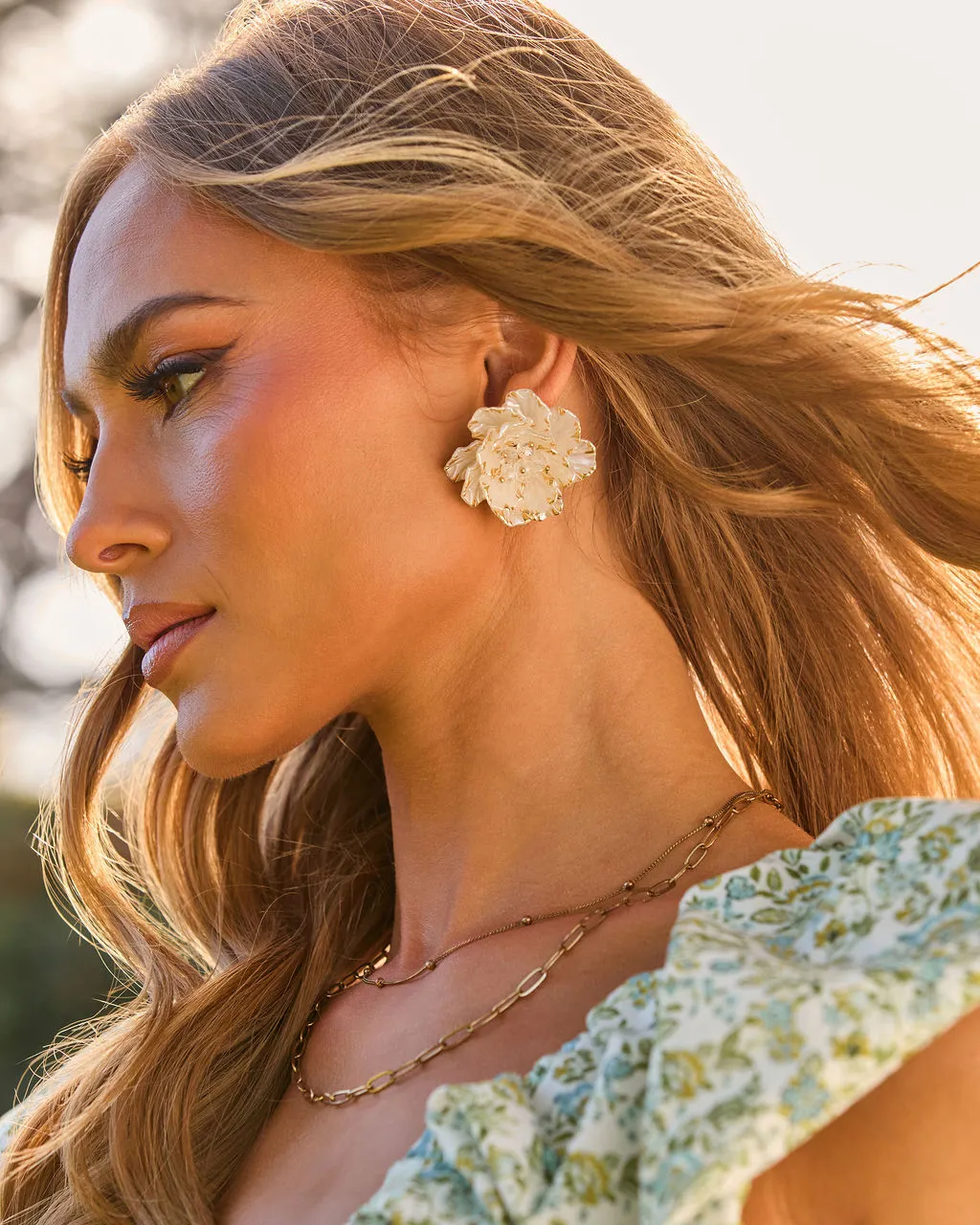 Flora Darling Flower Stud Earrings sold by Vici product image thumbnail 4