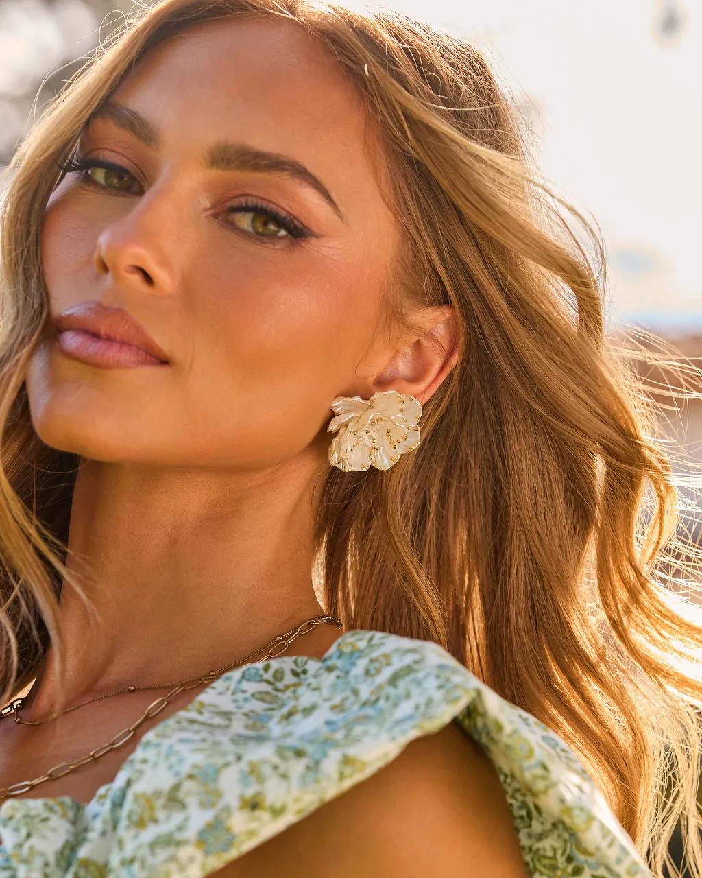 Flora Darling Flower Stud Earrings sold by Vici product image thumbnail 3