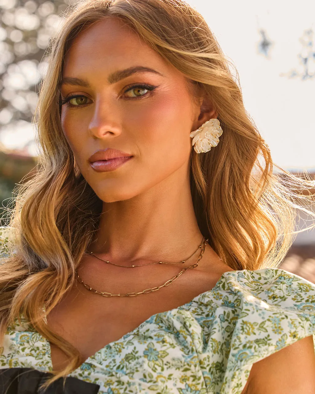 Flora Darling Flower Stud Earrings sold by Vici product image thumbnail 2