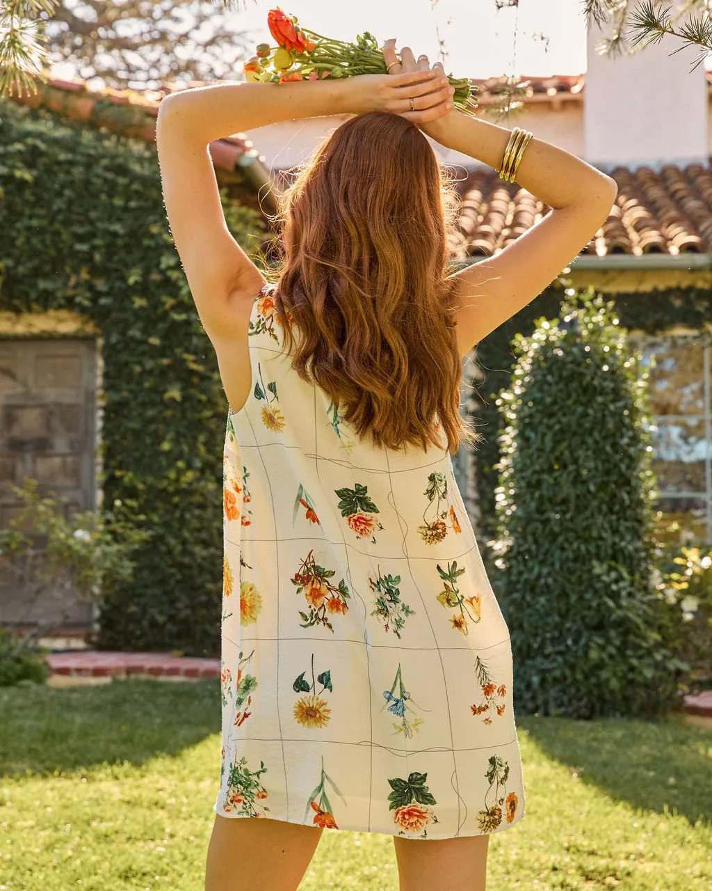 Soft Bloom Floral Shift Mini Dress sold by Vici product image thumbnail 4