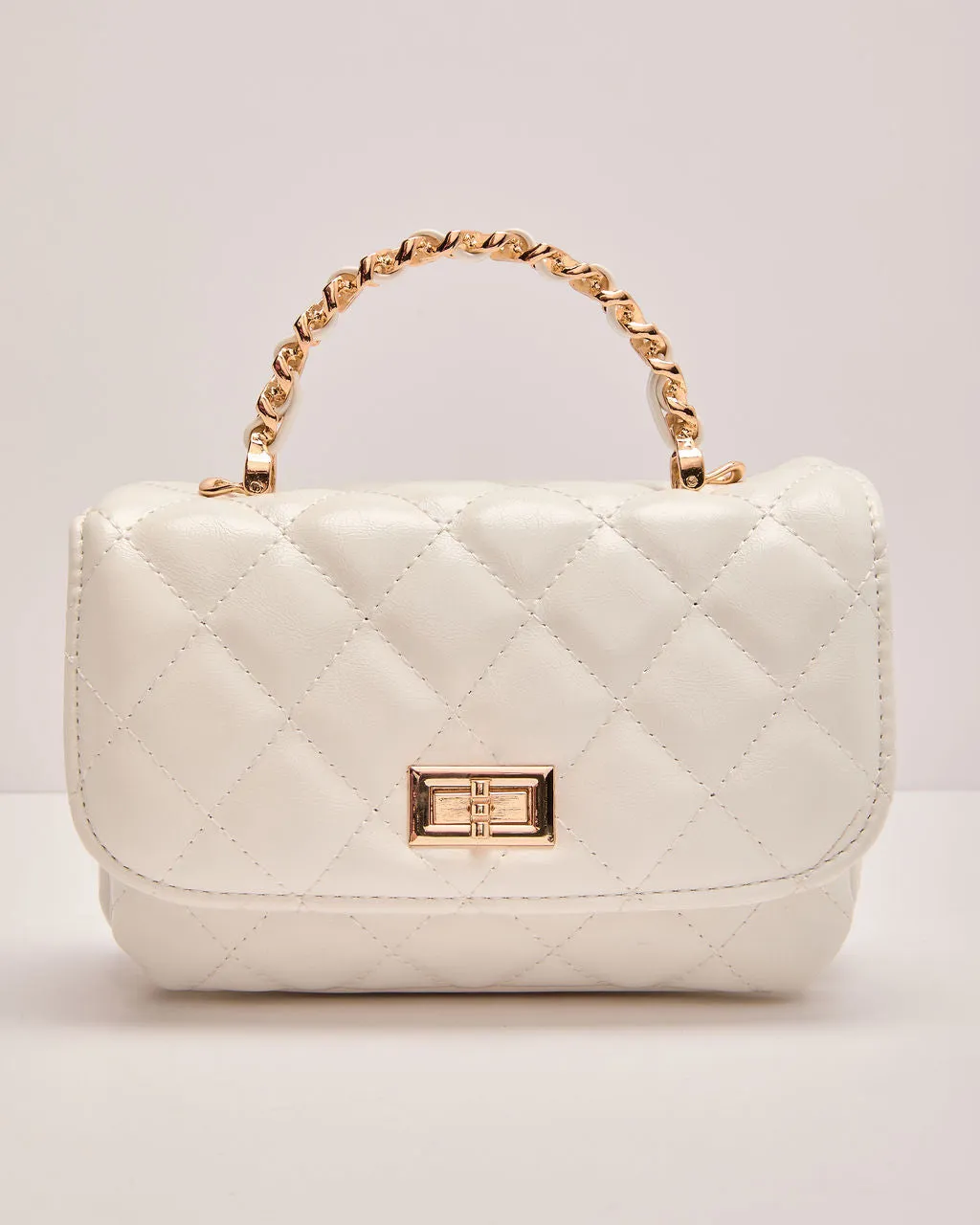 Laura Quilted Vegan Leather Top Handle Bag sold by Vici product image thumbnail 3