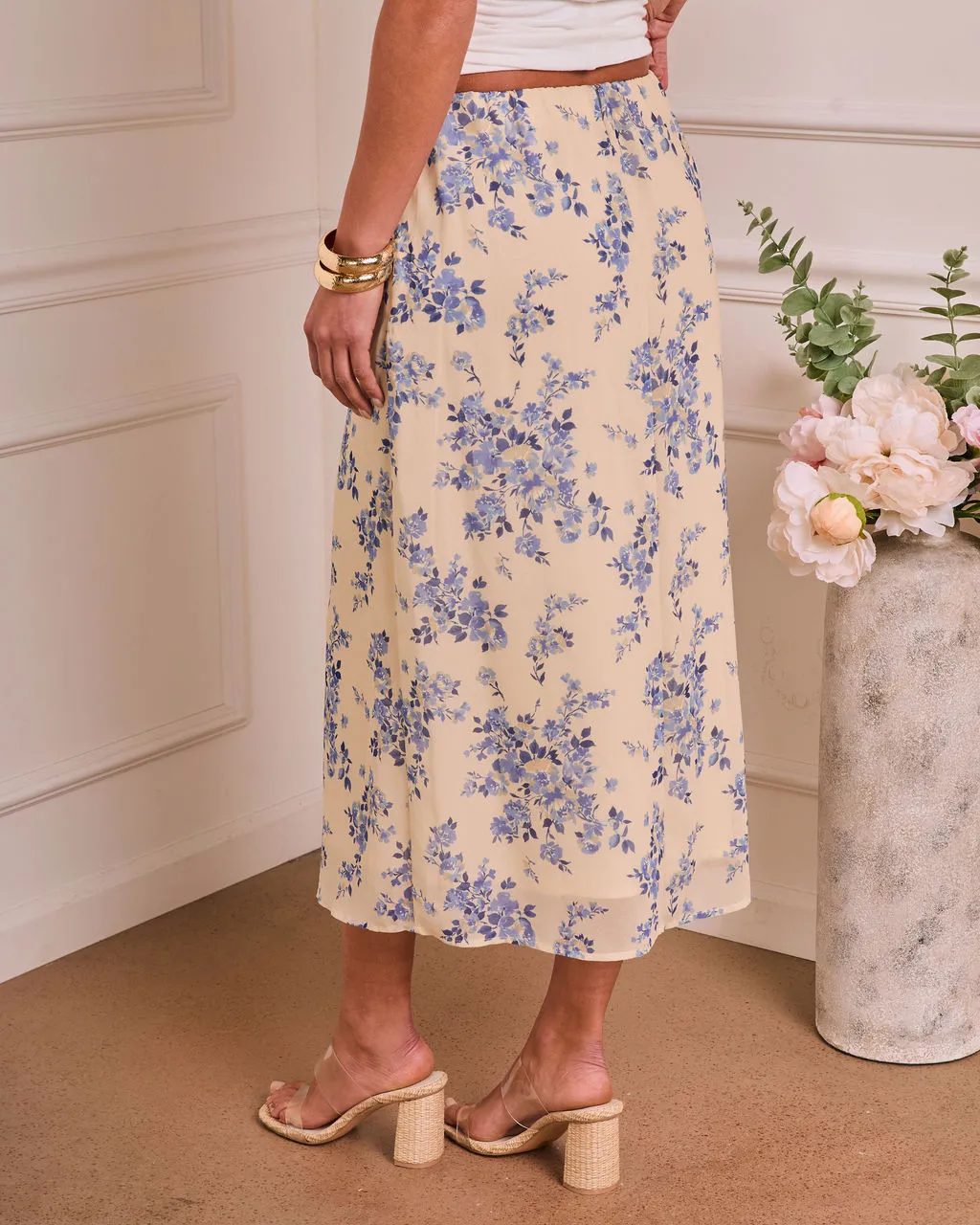 Delicate Haze Floral Maxi Skirt sold by Vici product image thumbnail 4