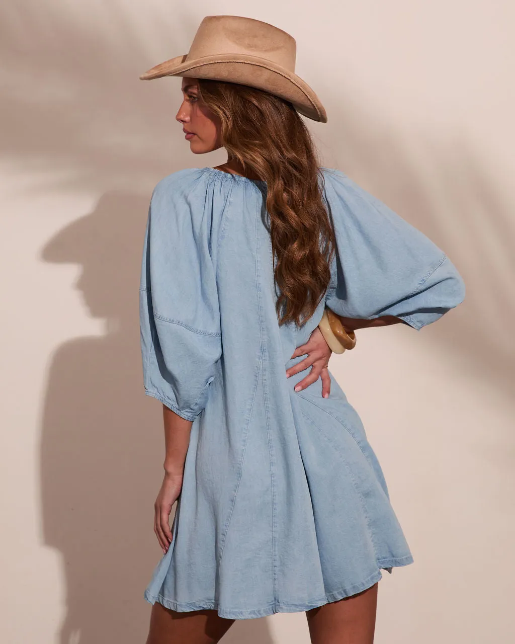 Moonlit Prairie Chambray Romper sold by Vici product image thumbnail 4