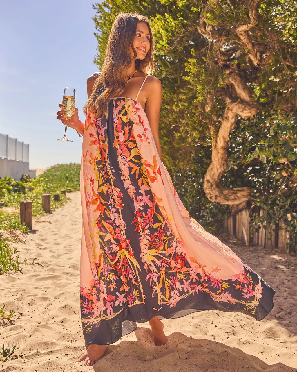 Sunkissed Views Floral Maxi Dress sold by Vici product image thumbnail 3