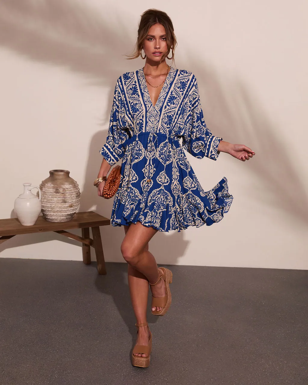 Riviera Radiant Abstract Print Mini Dress sold by Vici product image thumbnail 2