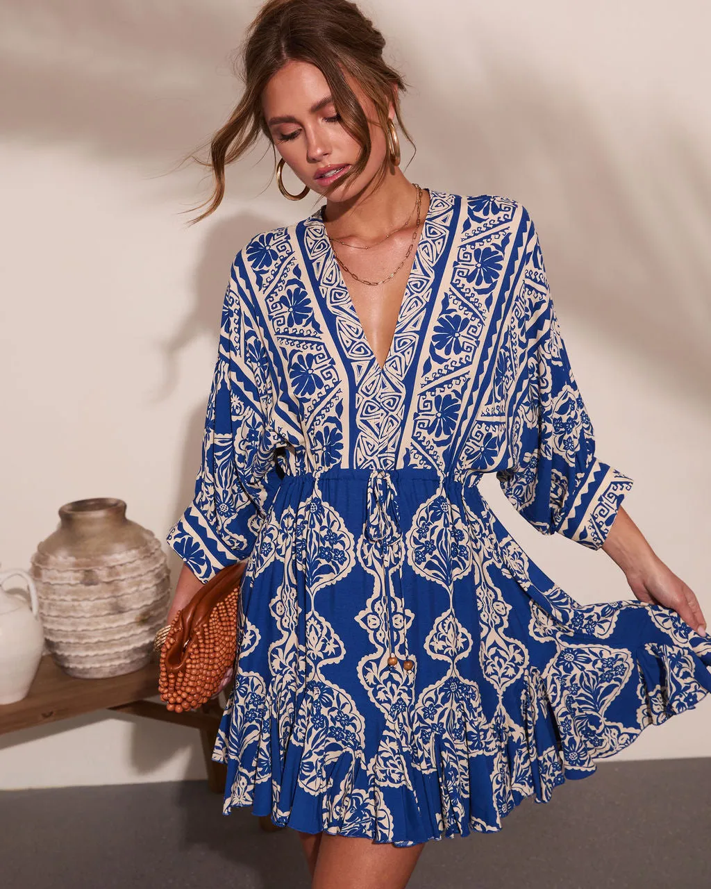 Riviera Radiant Abstract Print Mini Dress sold by Vici product image thumbnail 5