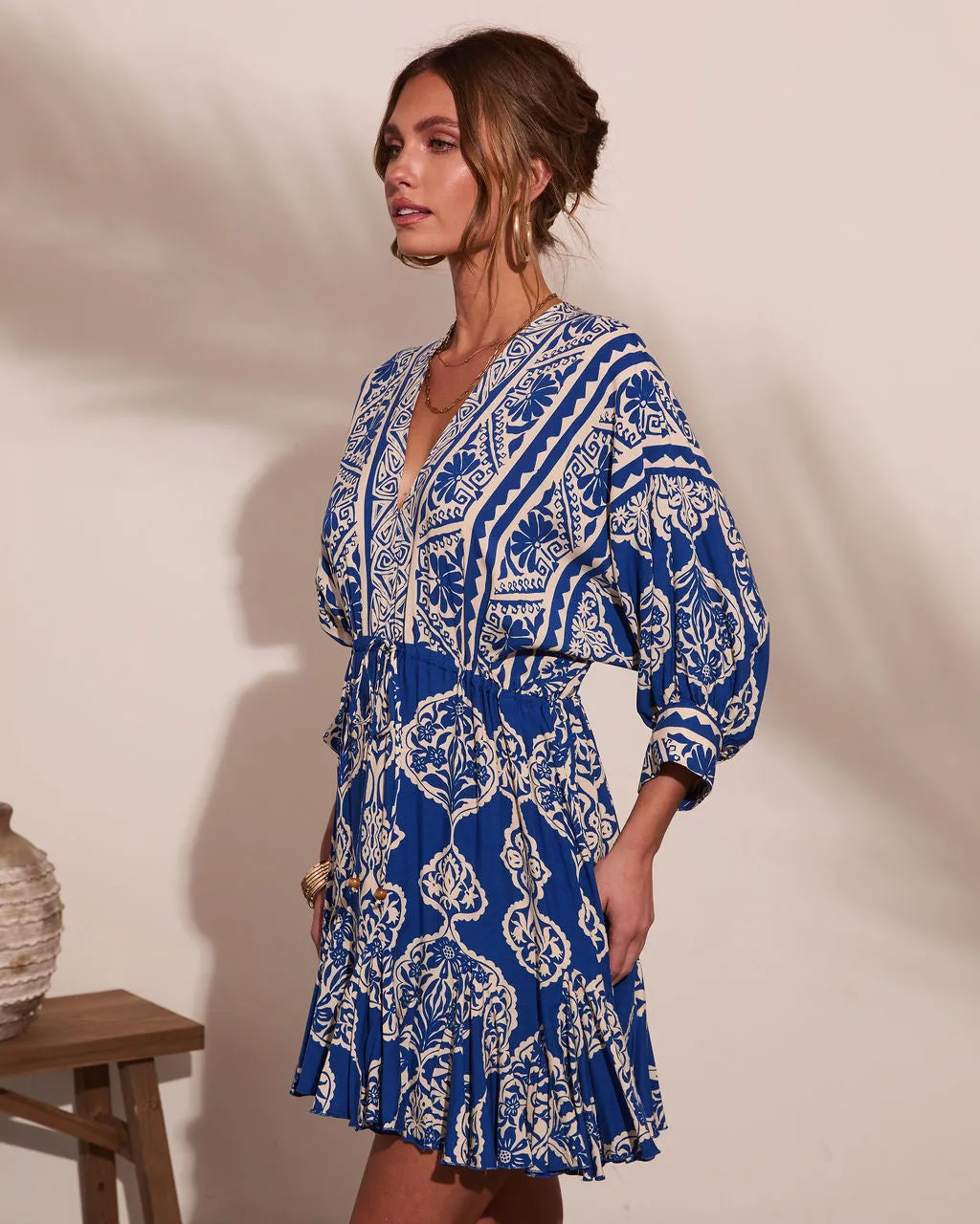 Riviera Radiant Abstract Print Mini Dress sold by Vici product image thumbnail 3
