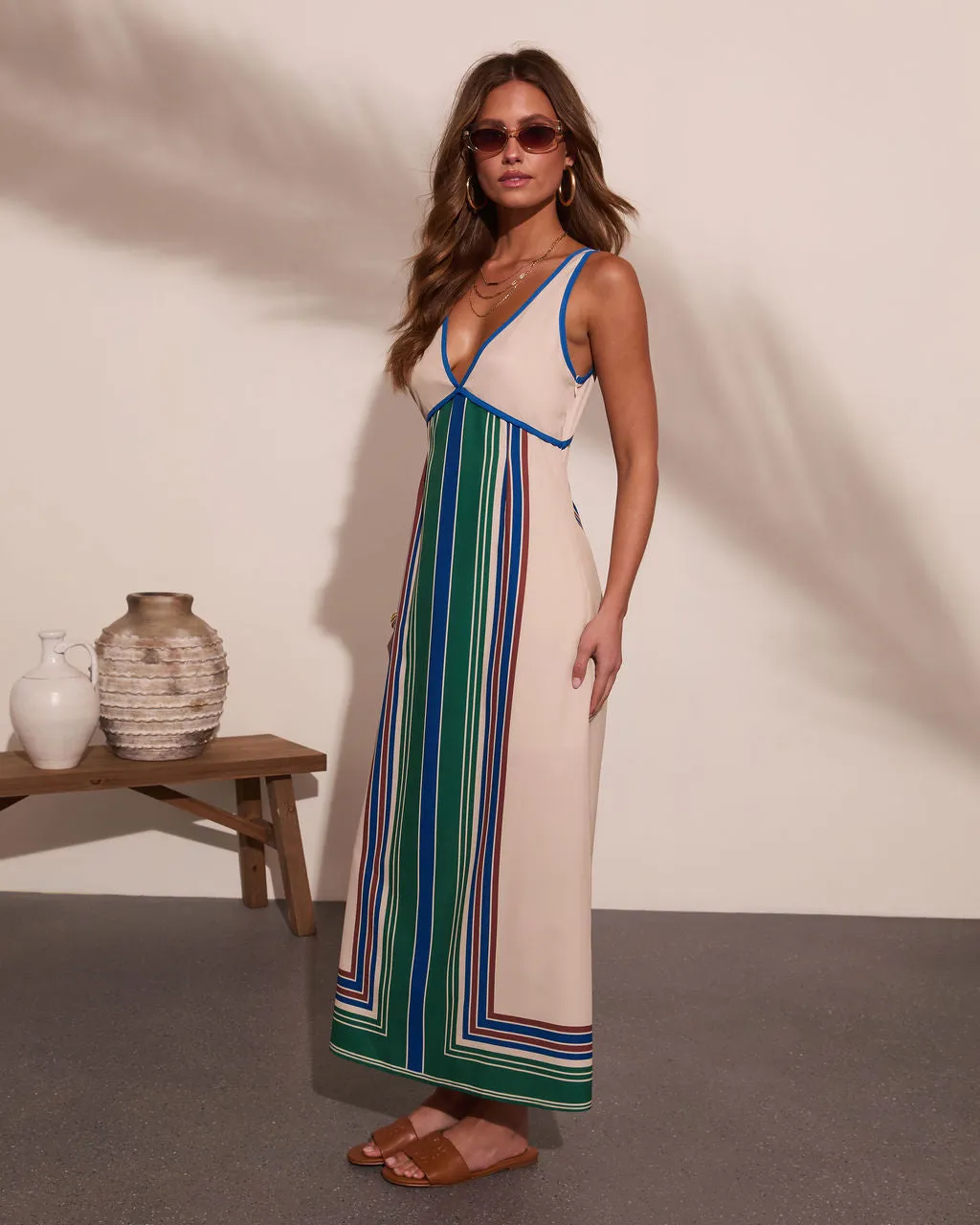 Coastal Current Striped Maxi Dress sold by Vici product image thumbnail 3