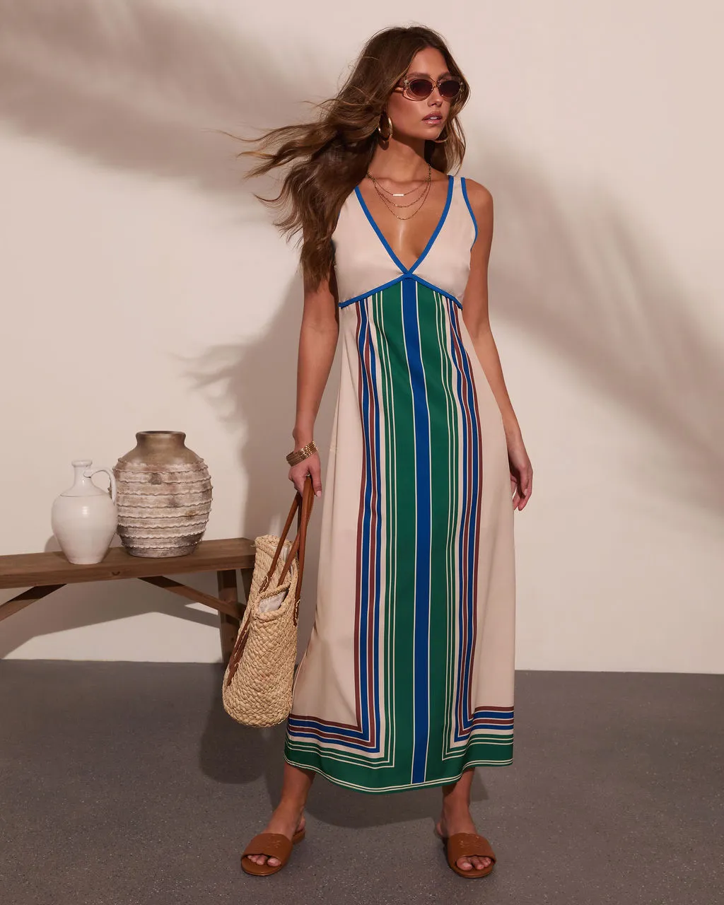 Coastal Current Striped Maxi Dress sold by Vici product image thumbnail 5