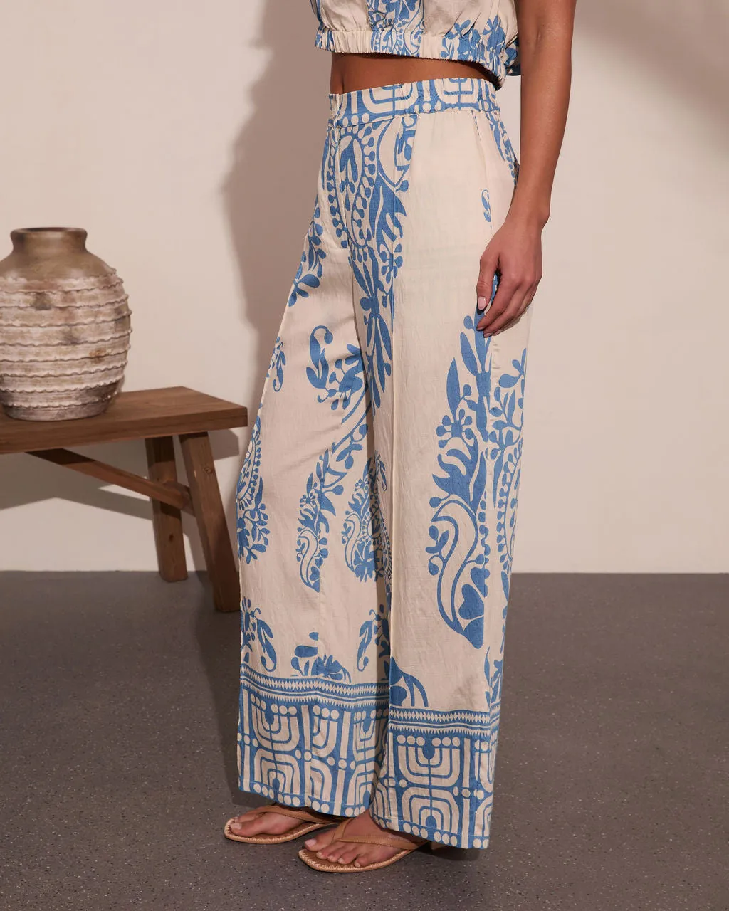 Wildflower Wander Abstract Floral Wide Leg Pants sold by Vici product image thumbnail 3