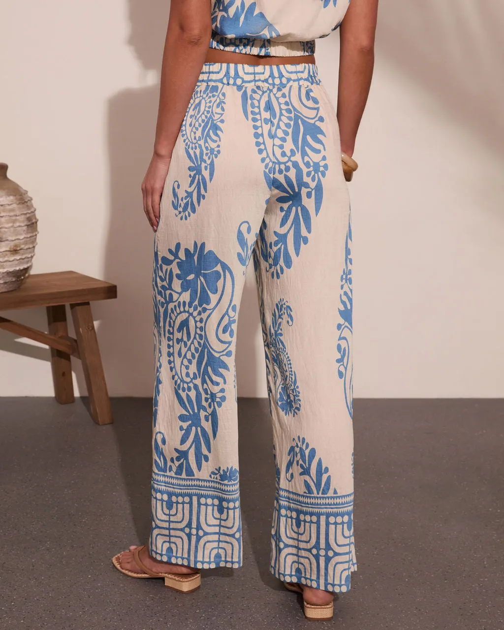 Wildflower Wander Abstract Floral Wide Leg Pants sold by Vici product image thumbnail 4