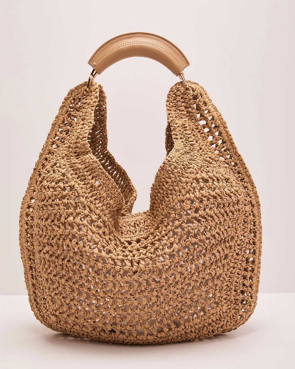 Salt and Sun Woven Crochet Straw Hobo Bag sold by Vici product image thumbnail 2