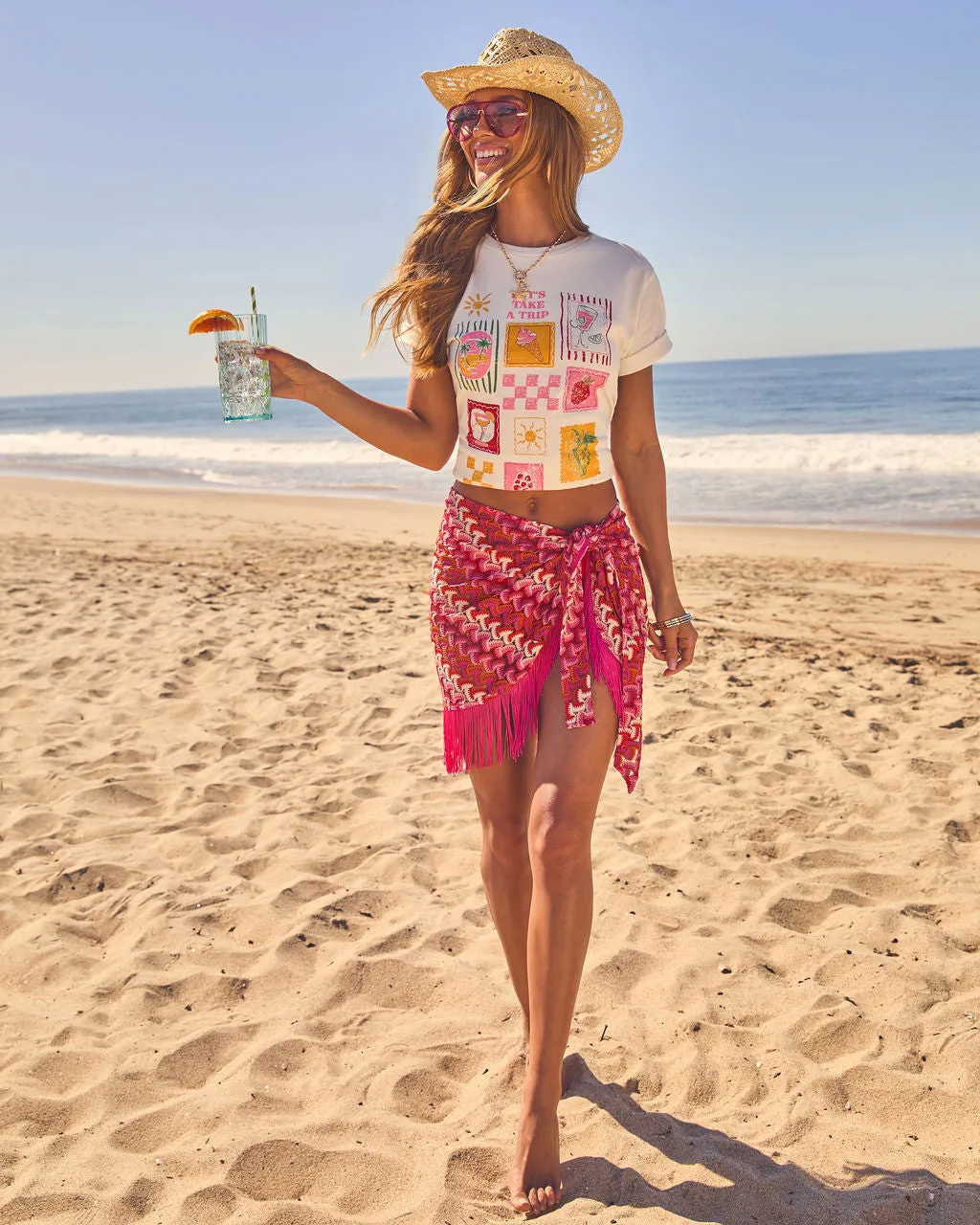 Lets Take A Trip Short Sleeve Graphic Tee sold by Vici product image thumbnail 2