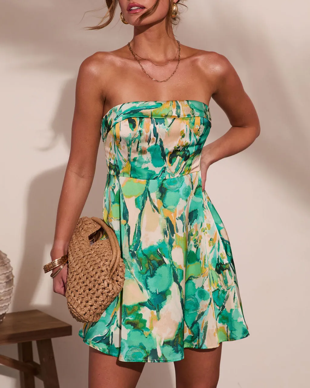 Tiki Breeze Abstract Print Mini Dress sold by Vici product image thumbnail 5