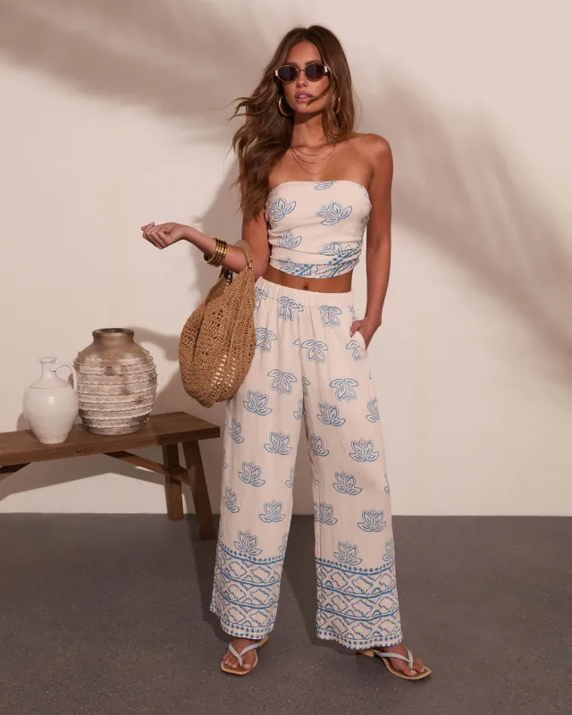 Paradise Poise Floral Print Wide Leg Pants sold by Vici