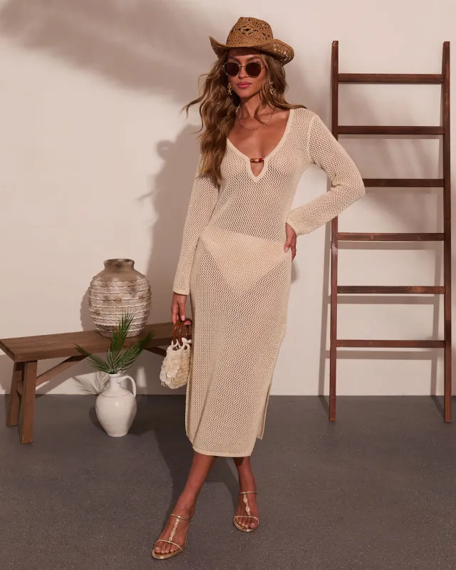 Sol Sculpt Crochet Cover Up Maxi Dress made by Vici