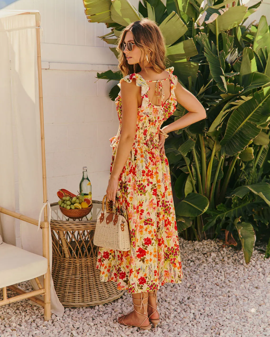 Orchard Glow Fit and Flare Floral Midi Dress sold by Vici product image thumbnail 3