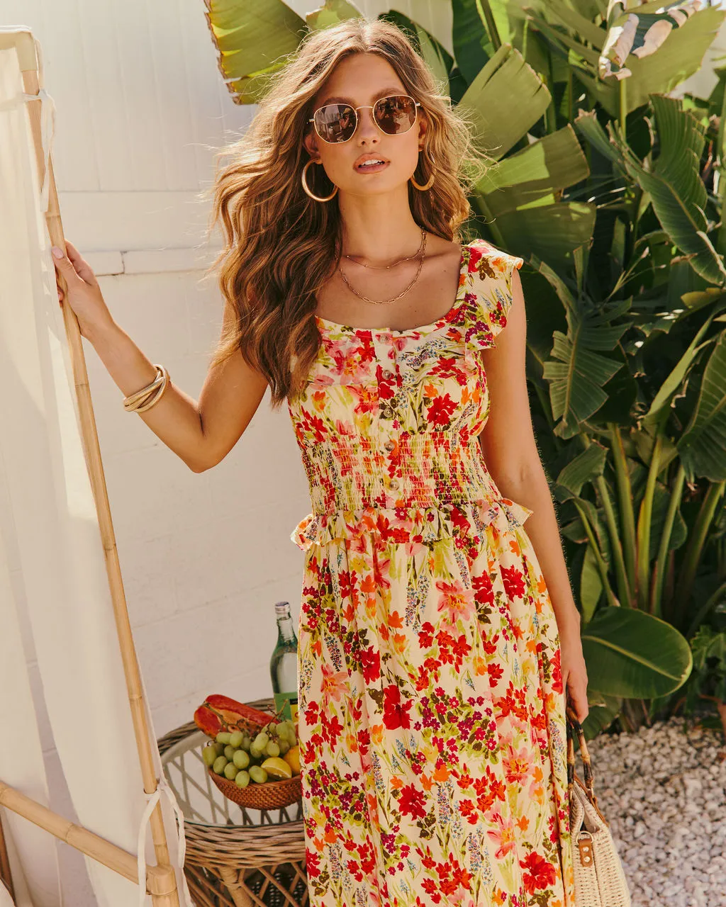 Orchard Glow Fit and Flare Floral Midi Dress sold by Vici product image thumbnail 2